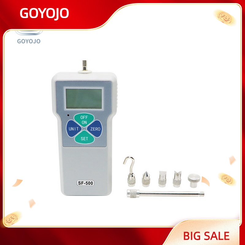 Goyojo Digital Push Pull Force Gauge แบบพกพา Dynamometer เครื่องทดสอบ 100N/200N /300N/500N เครื่องมือการวัด
