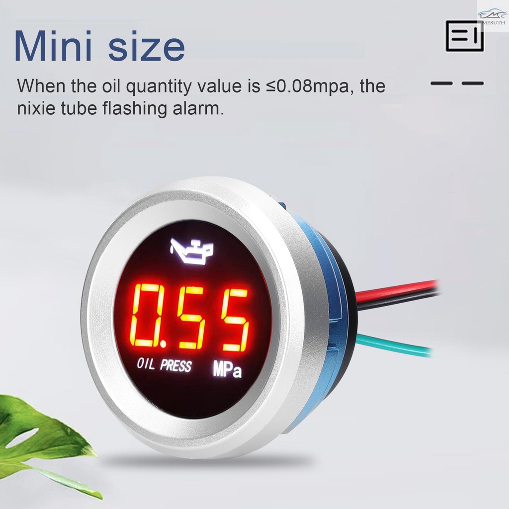 เครื่องวัดความดันน้ํามันเครื่องยนต์ดิจิทัล พร้อมไฟกระพริบ 0-1.00MPa 9-35V สําหรับรถยนต์ รถจักรยานยนต์ ราคา ถูกที่สุด ดีลบีเคเค แกลเลอรีภาพที่ 8