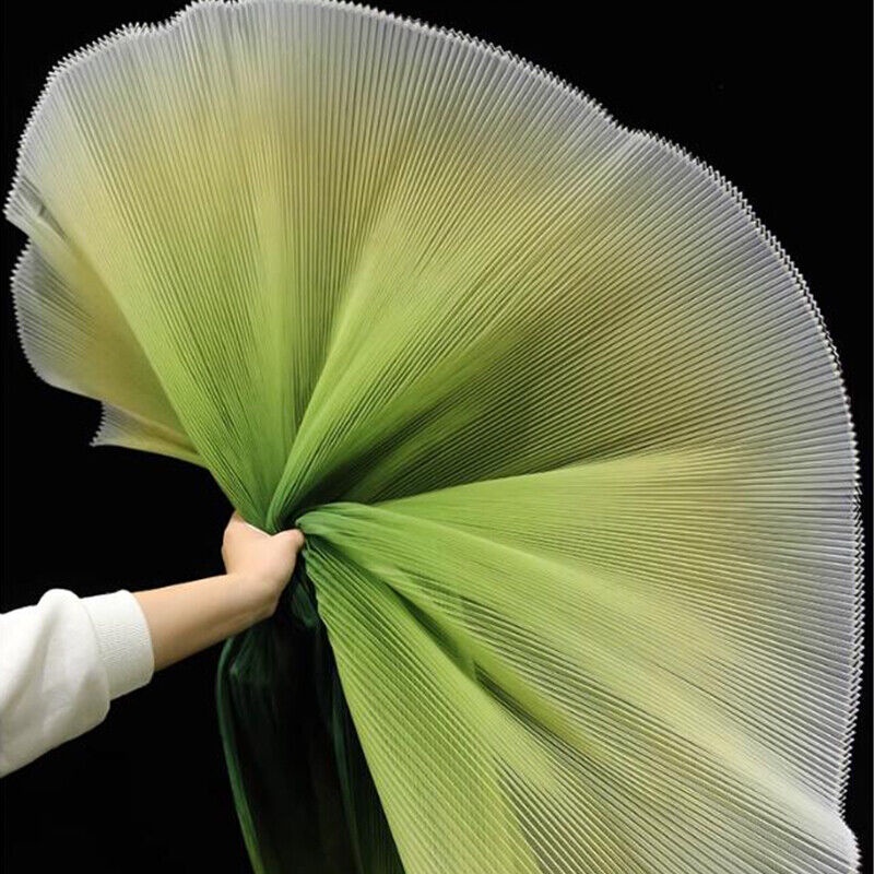 100*150 ซม.Gradient Hard ตาข่ายออร์แกนจีบ DIY ผ้า Crinkle งานแต่งงานตกแต่งผ้า