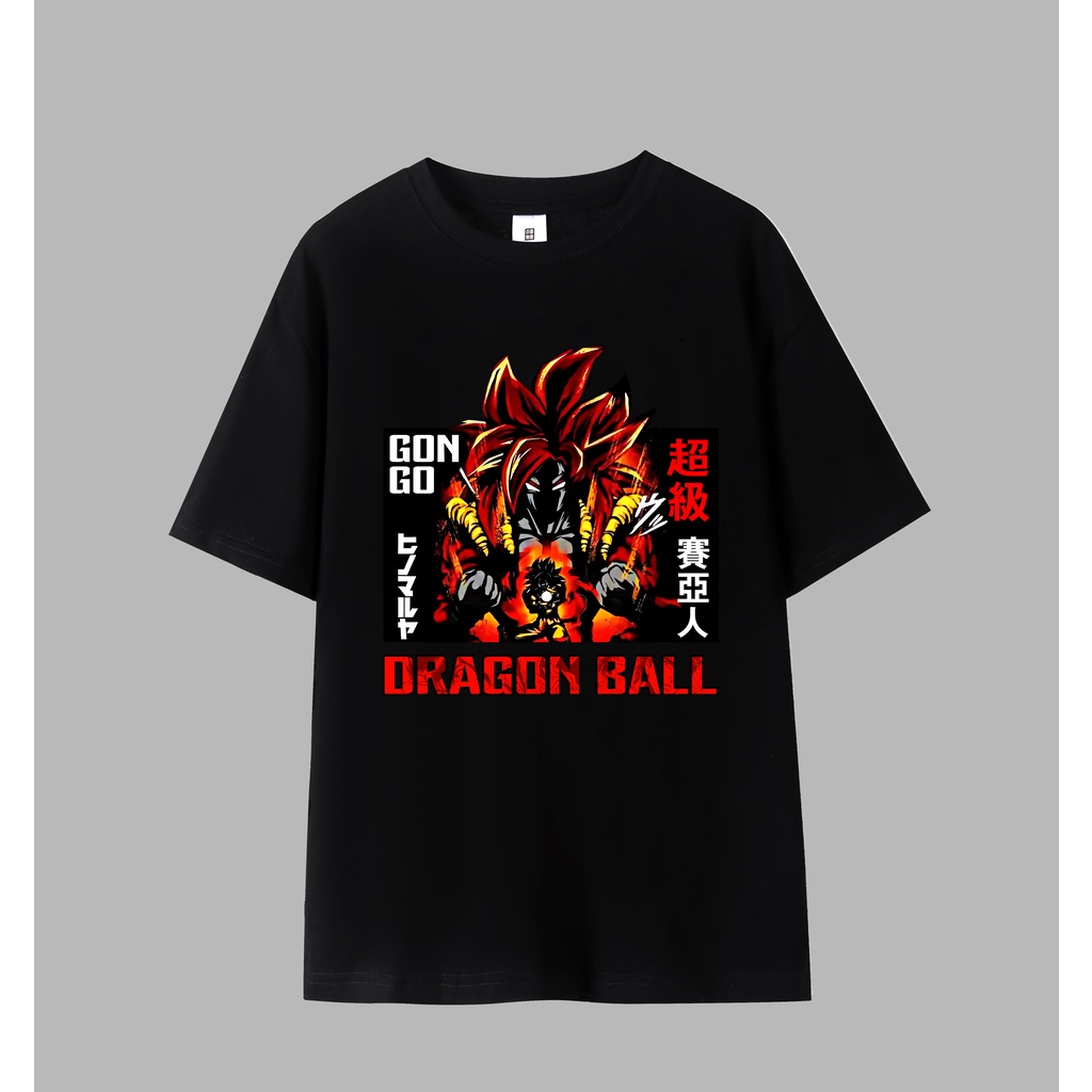 เสื้อยืดลำลองฤดูร้อน เสื้อยืดแขนสั้น (Seven Dragonball) Wukong Anime เสื้อยืดลำลอง S-5XL