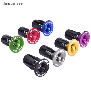 Tianyuaneee 2 ชิ้นจักรยานบาร์ปลายปลั๊กอลูมิเนียมแผนที่ Grip Anti-slip Firm Handlebar Caps ดีมาก
