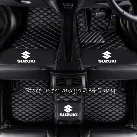 พรมหนังรถยนต์ สำหรับรถขับขวา Suzuki Swift,พรมปูพื้นรถยนต์ Suzuki Jimny ขวามือขับเคลื่อนพรมพรม Karpet หนังพรมปูพื้นรถยนต์