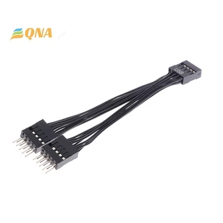 [QNA] ใหม่ สายเคเบิลต่อขยายเมนบอร์ดคอมพิวเตอร์ USB 9 Pin 1 Female เป็น 2 Male Y 1 ชิ้น