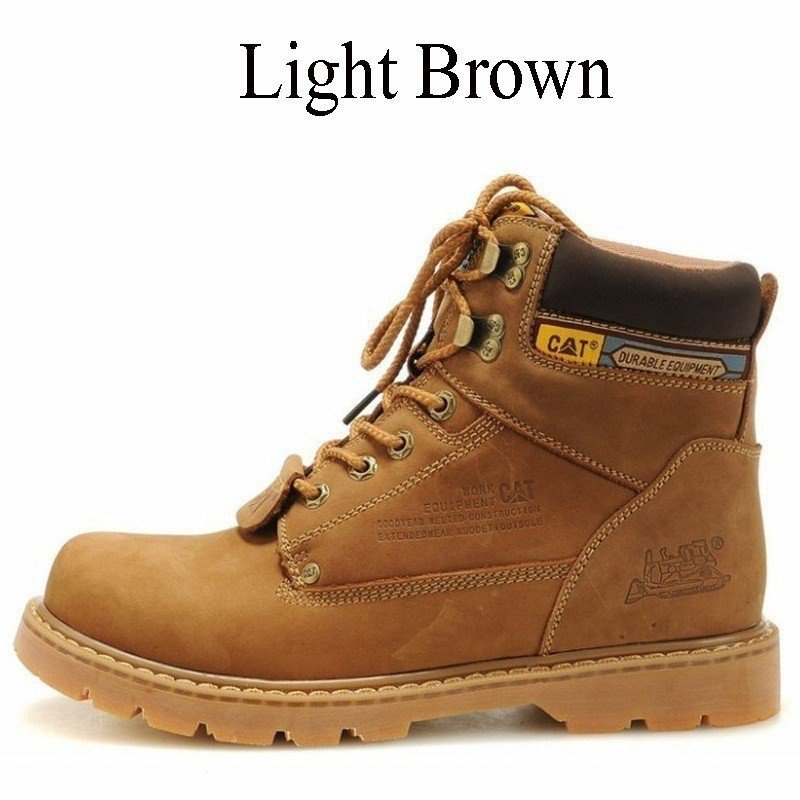 [ของแท้] Caterpillar Boot Martin Boot, กันน้ำ, กันลื่น, ทนต่อการสึกหรอที่มีคุณภาพดีและอบอุ่นเหมาะสำหรับการทำงานกลางแจ้งสไตล์วินเทจสำหรับผู้ชาย Y1TE 2W8H