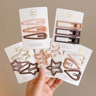 (บรรจุกล่อง) เกาหลี สีกาแฟ ดาว ชุดกิ๊บติดผม ผู้หญิง หน้าม้า Bb คลิปน่ารัก เด็กผู้หญิง กิ๊บติดผม เด็ก กิ๊บติดผม
