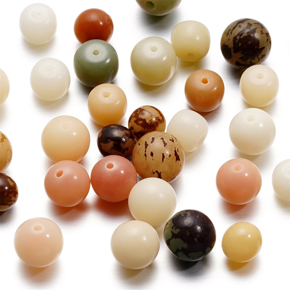 St. kunkka ลูกปัดหินโพธิ์ธรรมชาติ ทรงหลวม สําหรับทําสร้อยคอ สร้อยข้อมือ DIY