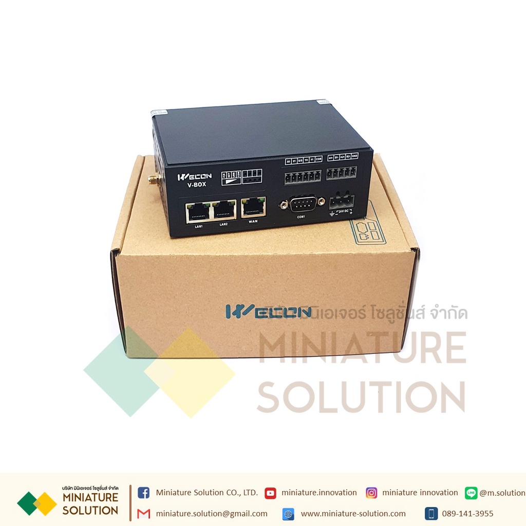 IoT Gateway WECON (V-BOX E-00, V-BOX E-4G H-WF) คลาวด์ฟรี รองรับพีแอลซีทุกแบรนด์ คลาวด์ Scada เชื่อม