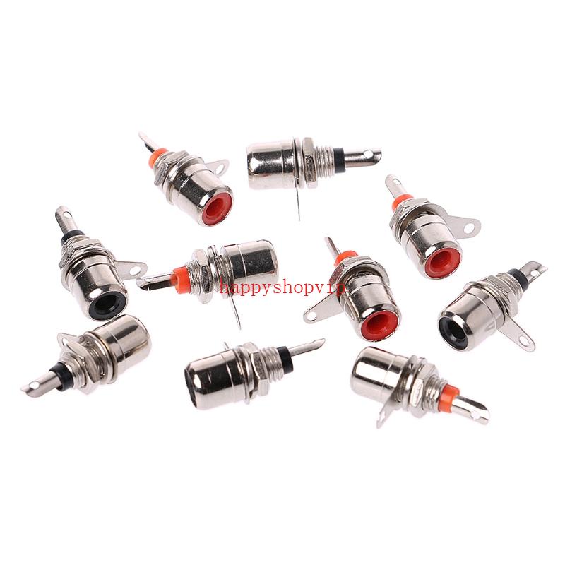 Hsv อะแดปเตอร์ซ็อกเก็ตเชื่อมต่อ RCAAudio Female ชุบนิกเกิล 20 ชิ้น