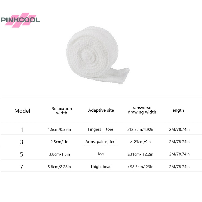 Pinkcool ขายดี ตาข่ายยืดหยุ่น 2 เมตร ต่อม้วน สําหรับพันแผล แผล ราคา ถูกที่สุด ดีลบีเคเค แกลเลอรีภาพที่ 9