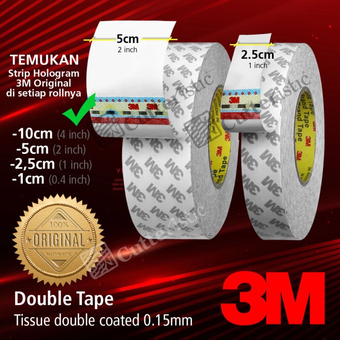3M เทปคู่ 25mm 50mm x 50 M, 9080a กระดาษทิชชู
