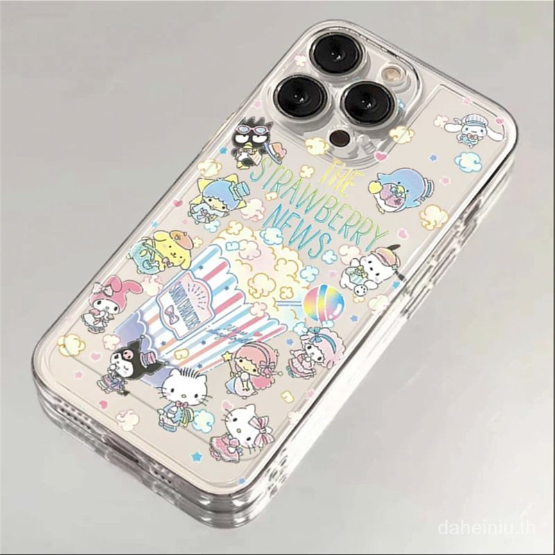 เคสโทรศัพท์มือถือ แบบนิ่ม ลายการ์ตูนคิตตี้ สําหรับ Apple Iphone 15promax 13 12 XSMAX 14p K7EP
