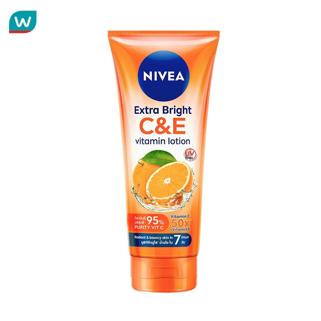 Nivea นีเวีย เอ็กซ์ตร้า ไบรท์ ซี แอนด์ อี วิตามิน โลชั่น 320 มล. ผิวดูกระจ่างใส กันแดด