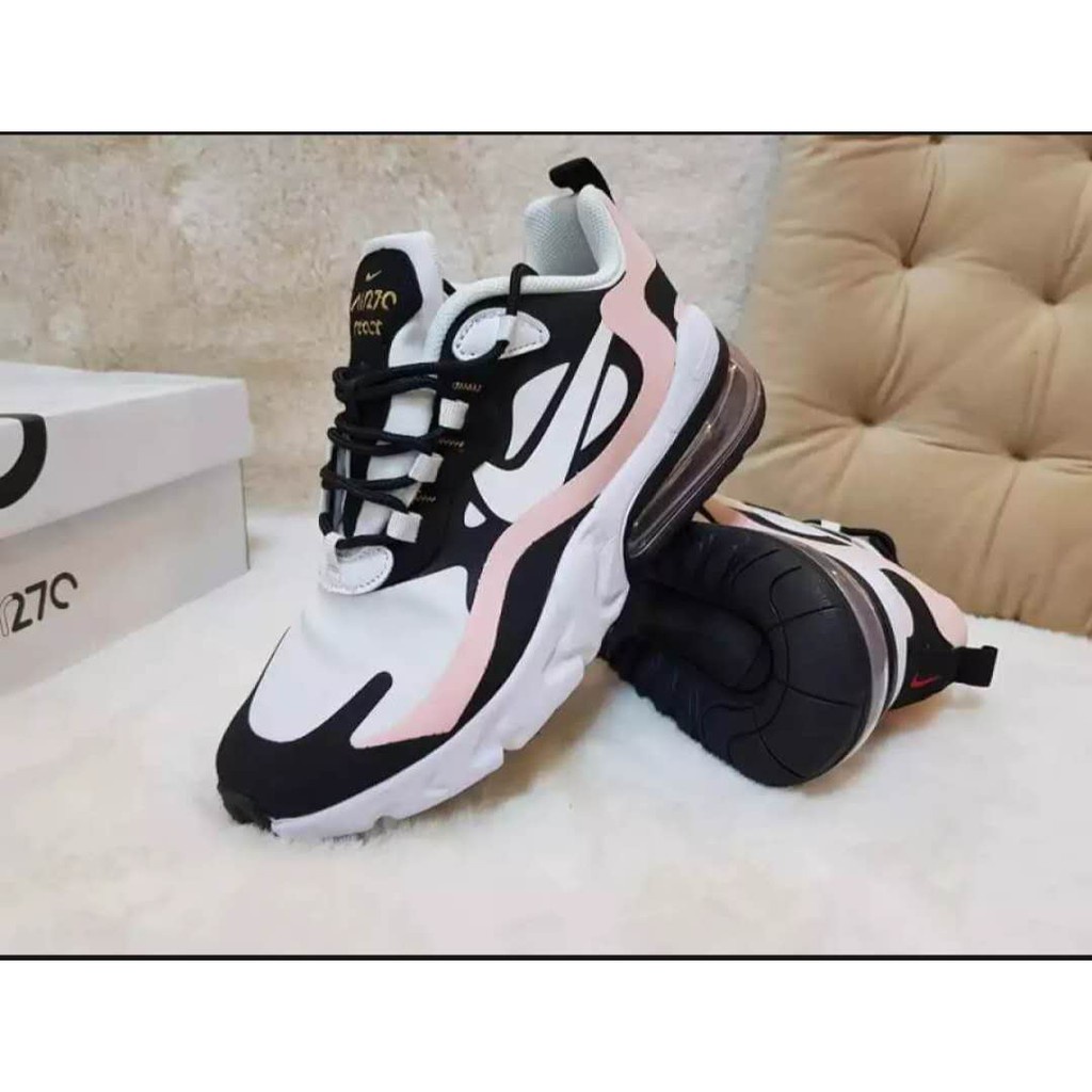 Nike Air Max 270 React รองเท้าวิ่งสำหรับผู้หญิง ป้องกันการลื่น