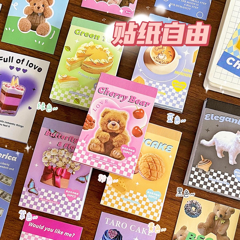 น่ารัก Doudou สติกเกอร์หนังสือมินิการ์ตูนญี่ปุ่นกระดาษคู่มือสติกเกอร์หนังสือสาวหัวใจสาวสติกเกอร์ของเล่นคู่มือ