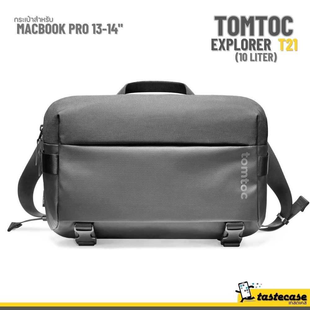 Tomtoc Explorer-T21 Sling Bag Lกระเป๋าสำหรับ MacBook Pro, Macbook Air 13-14" - Black