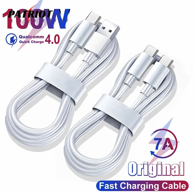 [PATRIO] สายชาร์จเร็ว 100W USB-C เป็น USB-C PD สําหรับ iPhone 15 Pro Max Huawei Mate 60 Samsung USB-A เป็น Type-C