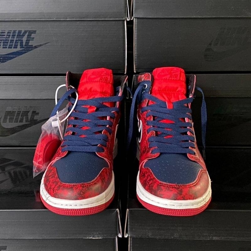 รองเท้า Nike Air Jordan 1 Spider-Man Avengers ใส่ได้ทั้ง ชาย หญิง [ ของแท้ พร้อมส่งฟรี ] แฟชั่น