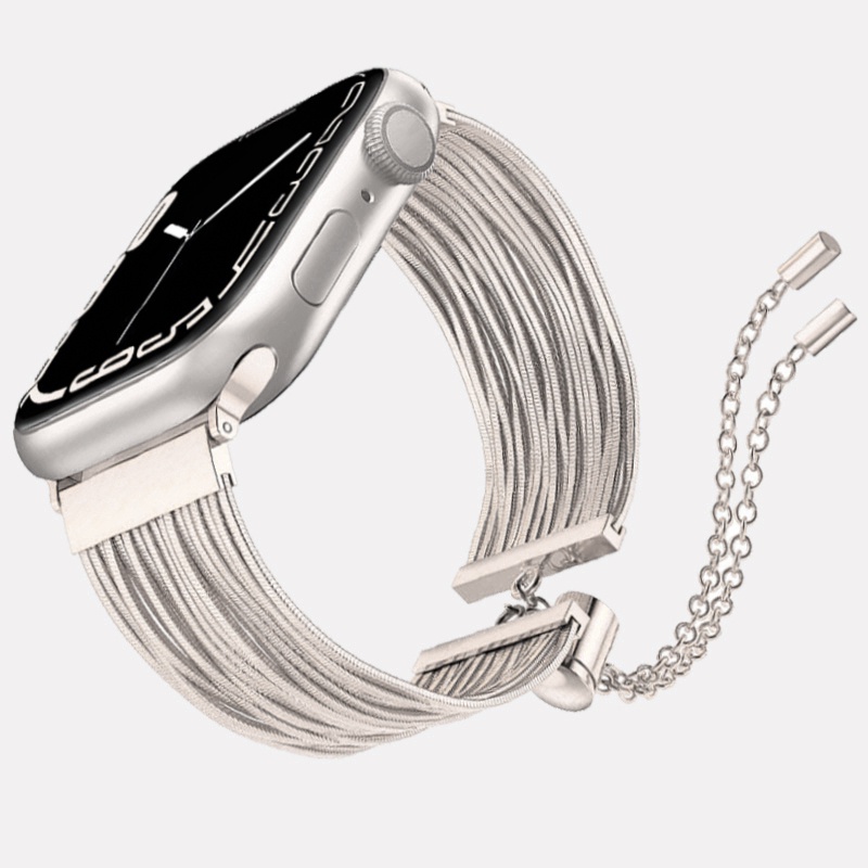 สายนาฬิกาข้อมือ สายโซ่เหล็ก ขนาด 9 8 7 6 SE 5 4 3 49 45 44 42 41 40 38 มม. สําหรับ Apple Watch ultra2 IWatch series