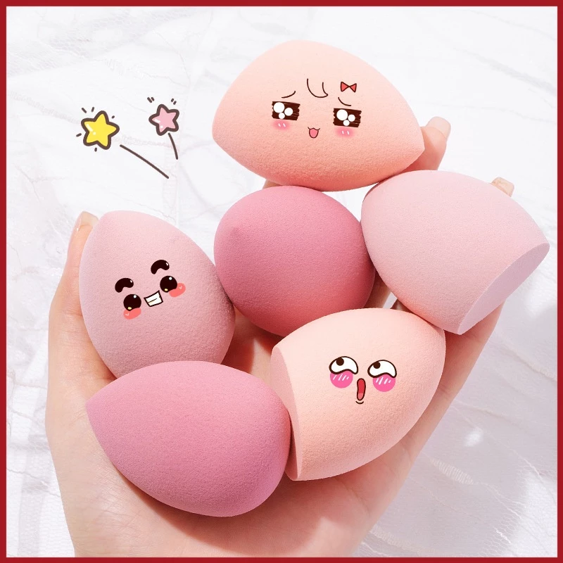 พัฟฟองน้ําแต่งหน้า แบบแห้งและเปียก ฟองน้ำแต่งหน้า ฟองน้ำไข่แต่งหน้า (ส่งแบบสุ่ม)