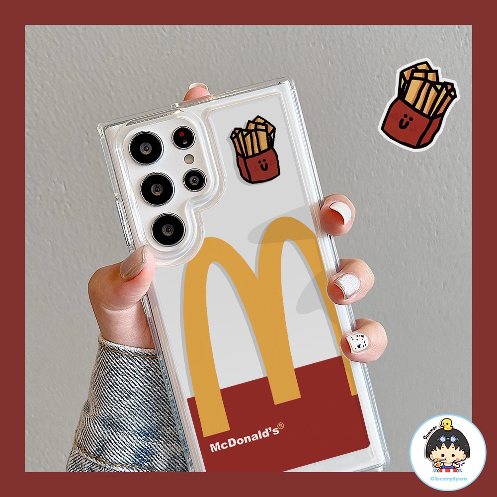 เคสโทรศัพท์มือถือแบบนิ่ม TPU ใส กันกระแทก ลาย McDonald's Fries แฟชั่น สําหรับ SAMSUNG S21 Plus S21 Ultra S21 S20 FE S22 S23 Plus A53-5G A54-5G