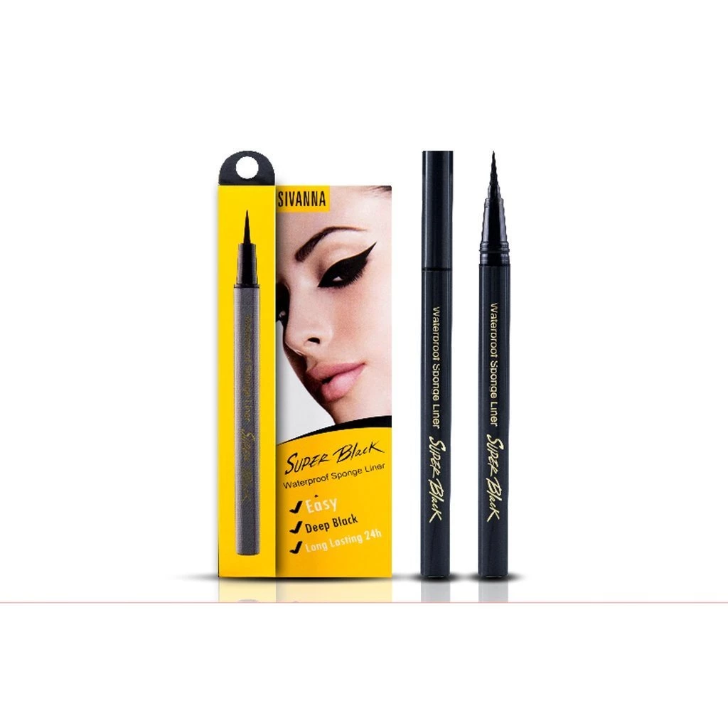 ♦️ของแท้·ส่งด่วน·ถูก♦️Sivanna Waterproof Spong Liner Super Black #EP030 : ซิวานน่า อายไลเนอร์ dayse