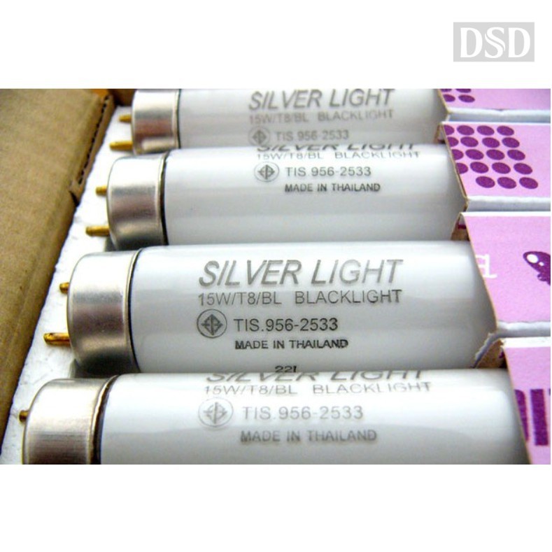 [พร้อมส่ง]💡 หลอดไฟดักแมลง SILVER LIGHT 15 Watt (หลอดสีขาว เปล่งแสงม่วง)