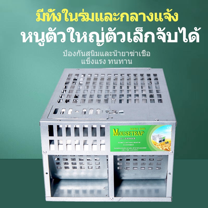 ปราบหนู ✅ ( 2ประตู）ประสิทธิภาพสูง กับดักหนูต่อเนื่อง กรงดักหนู ที่ดักหนู กับดักหนู โรงงานส่งโรงงานถู