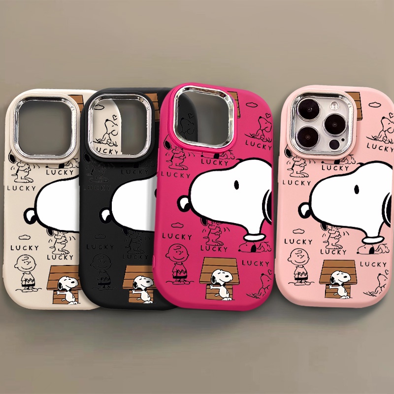เคสโทรศัพท์มือถือซิลิโคน TPU แบบนิ่ม ลายการ์ตูนสุนัข กันกระแทก สําหรับ IPhone 14 15 13 12 11 Pro Max 7+ 8 XS X XR Plus
