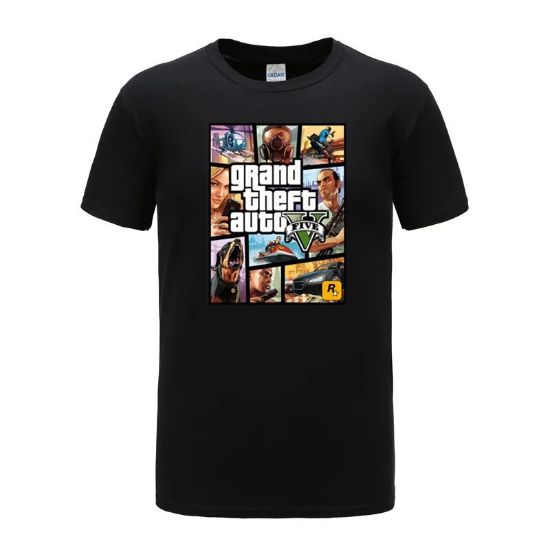 เสื้อยืด พิมพ์ลาย Grand Theft Auto Game Gta 5 Gta5 หลากสี สําหรับผู้ชาย 2022