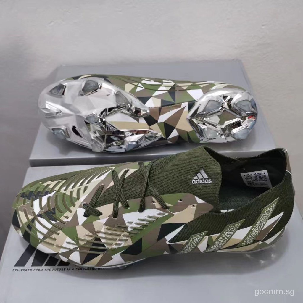 adidas Predator FG รองเท้าฟุตบอลเบาเป็นพิเศษรองเท้าสตั๊ดหุ้มข้อสูงป้องกันการลื่นไถล Zoom Mercuria