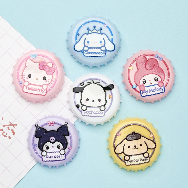 สติกเกอร์เรซิ่น รูปสัตว์ Sanrio แฮนด์เมด DIY สําหรับติดตกแต่งผม