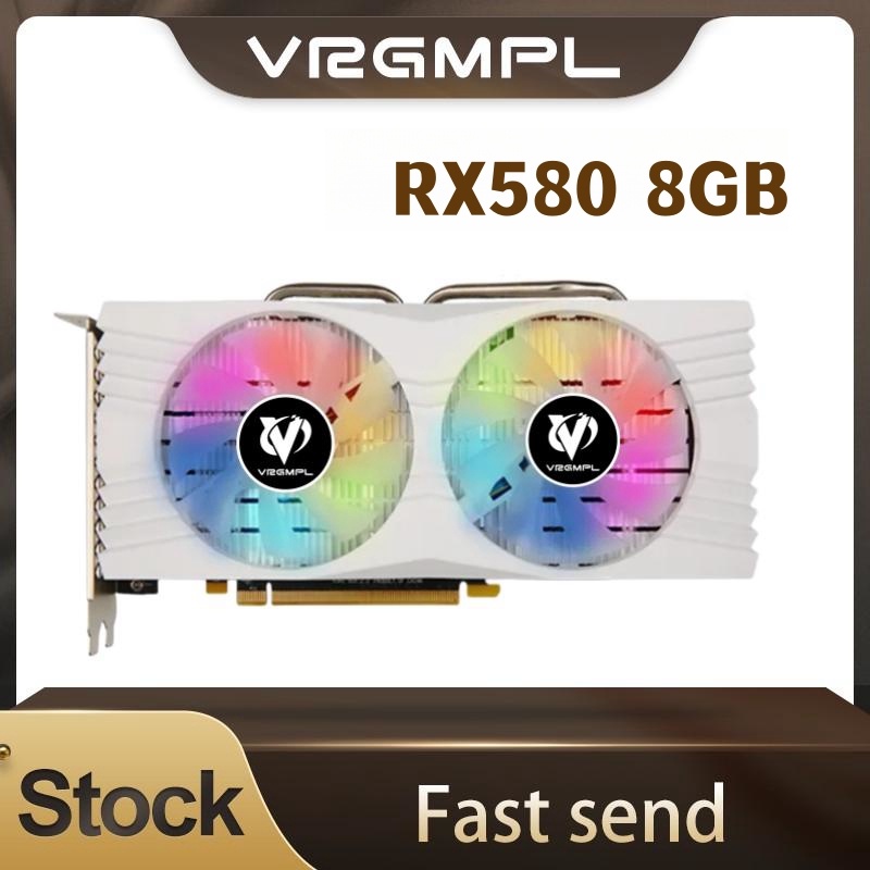 การ์ดจอ RX580 8GB PC Gaming GDDR5 256Bit PCI Express 3.0 × 16 GPU การ์ดวิดีโอคอมพิวเตอร์ EYY8