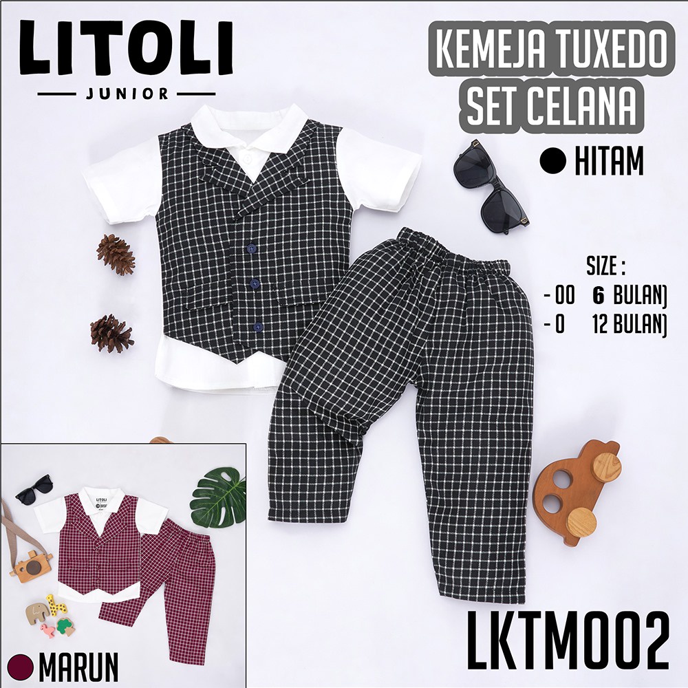 KEMEJA Litoli Tuxedo Shirt Mix 002 LKTM002