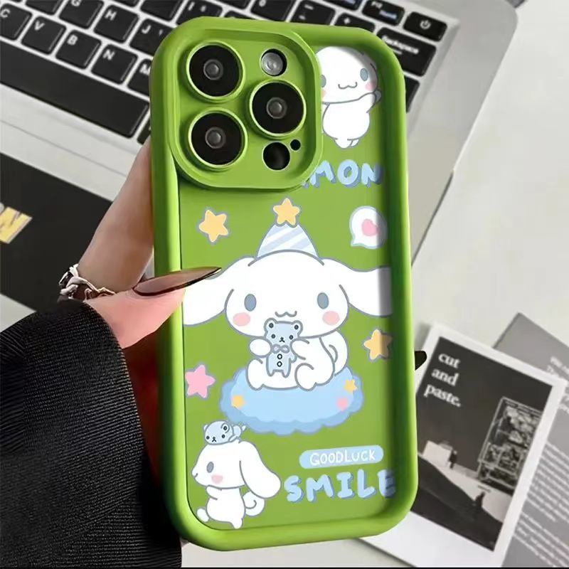 เคสโทรศัพท์มือถือ กันฝุ่น กันเหงื่อ ลายสุนัข Cinnamon น่ารัก แฟชั่น สําหรับ iPhone 11 Pro Max 15 12 Mini 14 13 Pro 15 Plus XS Max XR 8 7 SE 2020 6S Plus