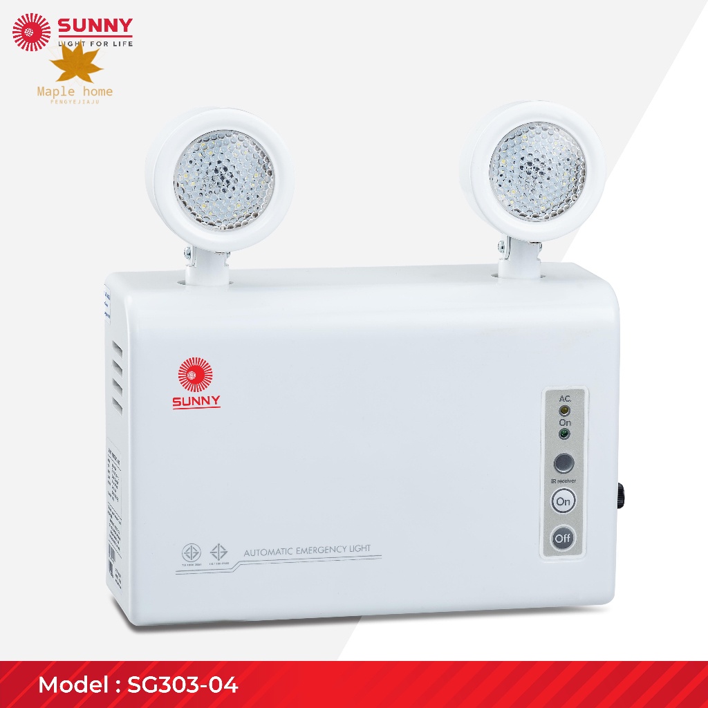 New ♞,♘[แถมฟรี รีโมท] SUNNY SMART Emergency Light โคมไฟฉุกเฉิน รุ่น SG303-04 LED 3W สำรองไฟได้ถึง 4