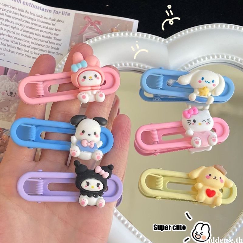 SANRIO กิ๊บติดผมโลหะ ทรงวงรี ลายการ์ตูนซานริโอ้ แบบสร้างสรรค์ แฟชั่นสําหรับผู้หญิง