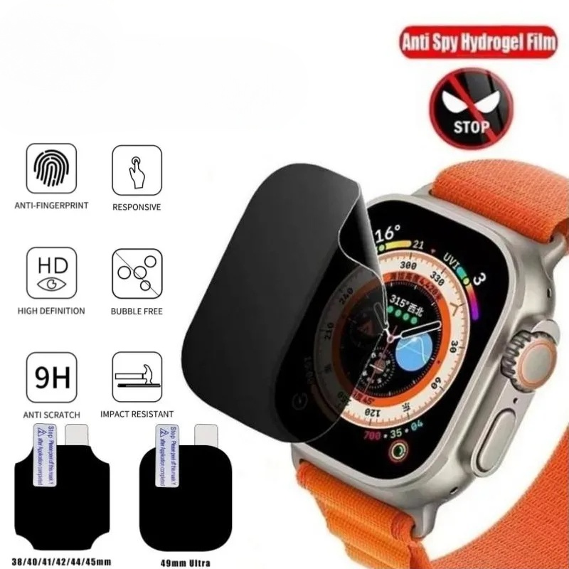 ฟิล์มไฮโดรเจลกันรอยหน้าจอ เพื่อความเป็นส่วนตัว สําหรับ Apple Watch Ultra 49 มม. 7 8 41 มม. 45 มม. IWatch 9 5 6 SE 40 มม. 44 มม. 42 มม.