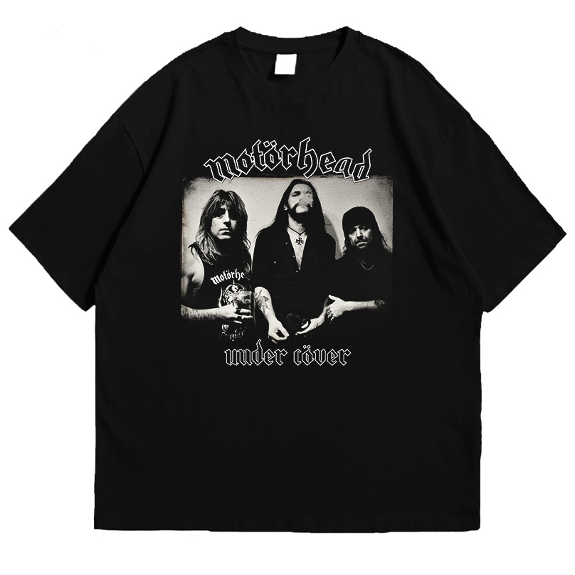 มีหลายสี เสื้อยืด พิมพ์ลาย Motorhead Band | เสื้อยืด พิมพ์ลาย Music Official Merch AB168