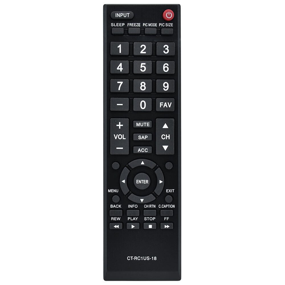 ใหม่ CT-RC1US-18 สําหรับโตชิบารีโมทคอนโทรลทีวี 32L310U20 49L510U18 55L510U18