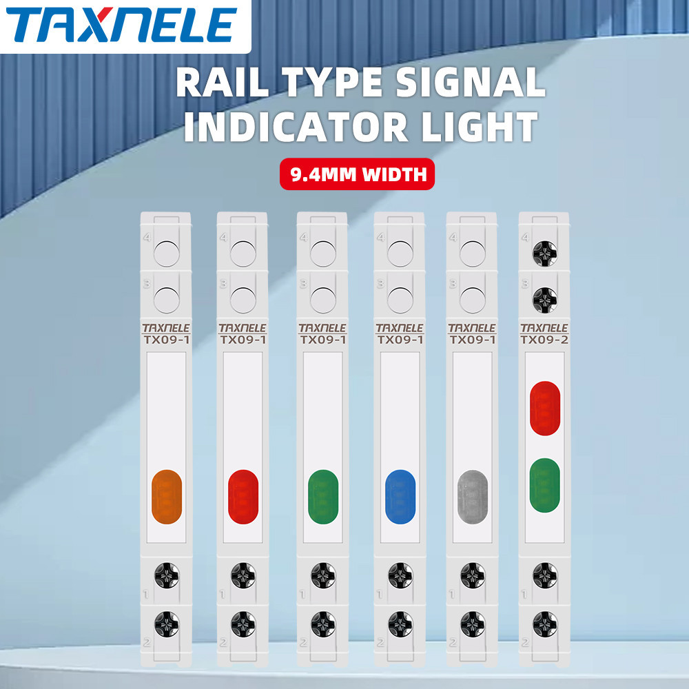 โคมไฟสัญญาณ LED AC DC 220V 230V 9 มม. สีแดง สีเขียว สีฟ้า สีส้ม และขาว