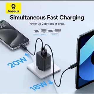 Baseus หัวชาร์จเร็ว 20W & หัวชาร์จ 33W port USB+Type C Fast Charging ร์จเร็ว อะแดปเตอร์ typ c