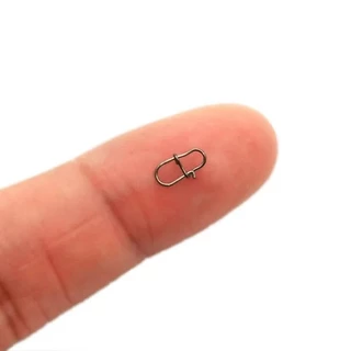 Outkit 50 ชิ้นสแตนเลส Pin หมุนอุปกรณ์ตกปลา Connector Lure คลิป Rolling Swivels Sea Fishing Tackle