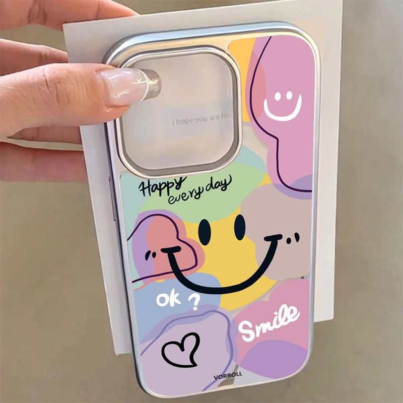 เคสรูปหัวใจยิ้มน่ารักสีสันสดใส เข้ากันได้กับ เคสไอโฟน XR 13 11 16 15 14 12 Pro Max 7 16 8 14 15 Plus X XS MAX SE 2020