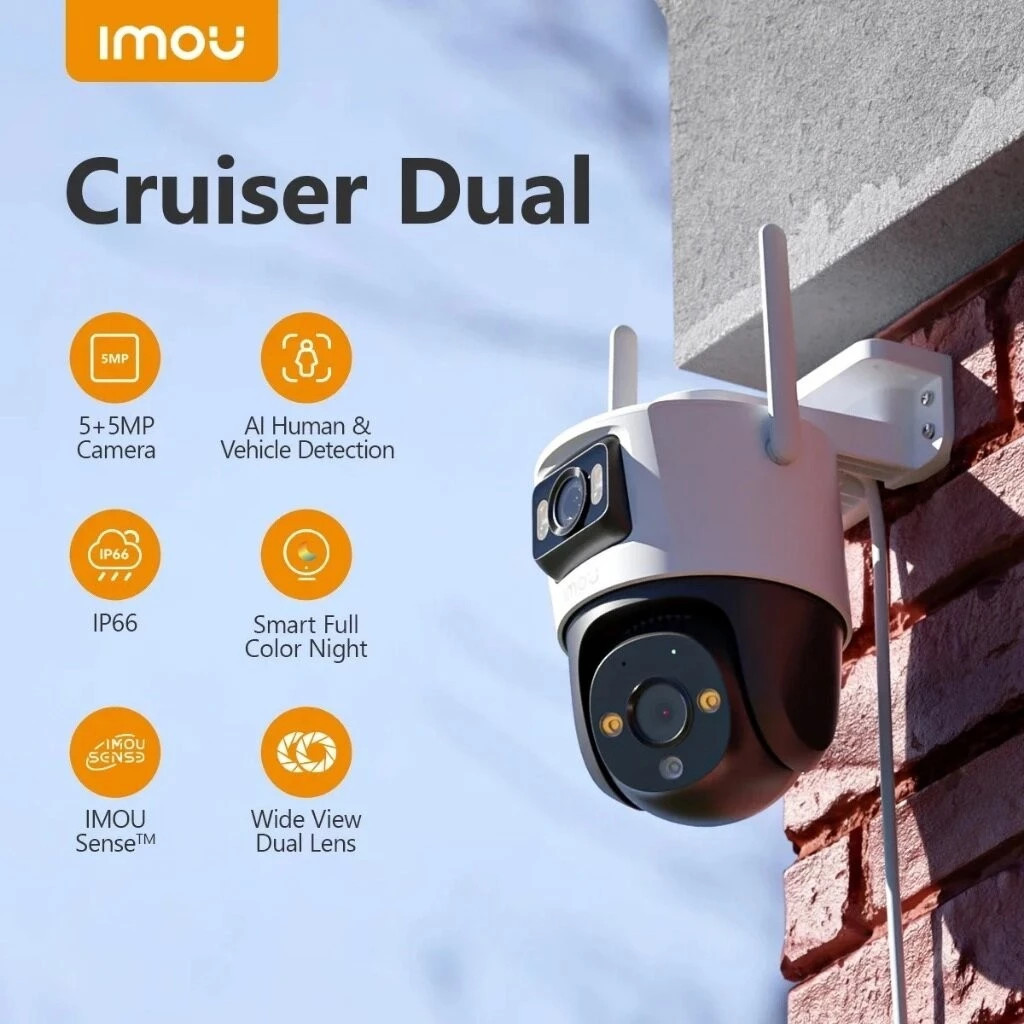 IMOU กล้องวงจรปิด CRUISER DUAL 10MP + Memory มองเห็นเวลากลางคืน