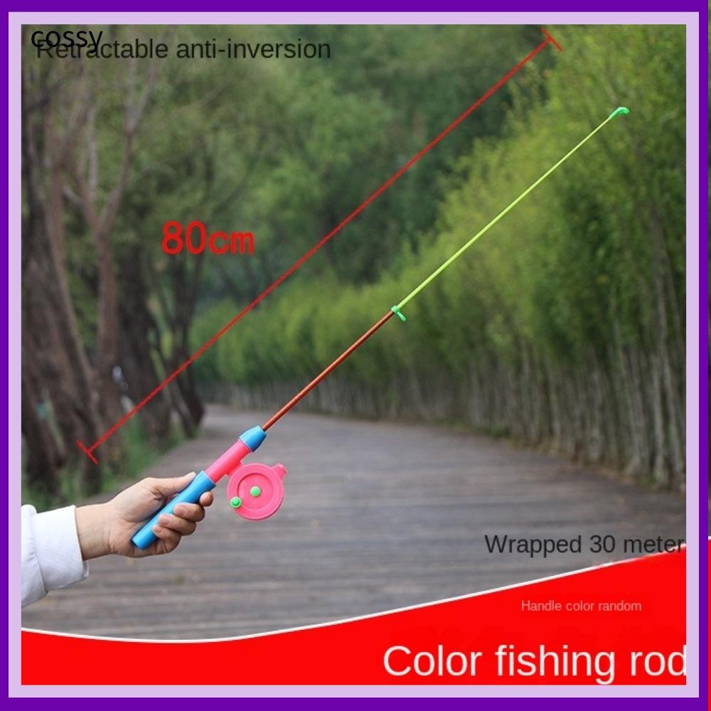 Cossy เบ็ดตกปลาน้ําแข็ง, เด็กฤดูหนาวตกปลาปากกาเสา,คุณภาพสูง Spinning Retractable 35/40/75/80 ซม.เบ็ดตกปลาน้ําแข็งฤดูหนาว