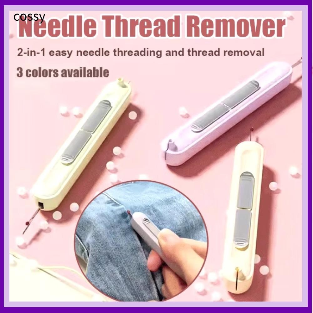 COSSY Threading เข็ม Threader เย็บปักถักร้อย Cross มือเย็บเครื่องมือพิเศษ 2in1 หัวคู่ อุปกรณ์ DIY สําหรับผู้สูงอายุ