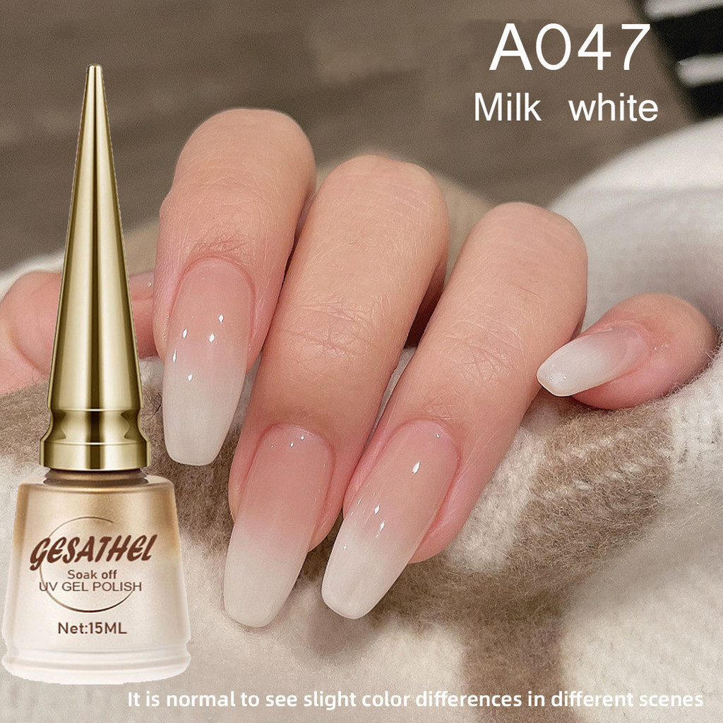 GESATHEL 47สี น้ํายาทาเล็บเจล ยาทาเล็บเจล สีเจลทาเล็บ สีทาเล็บเจล 15MLสีเจล (แบบต้องอบ พร้อมส่ง) - 3
