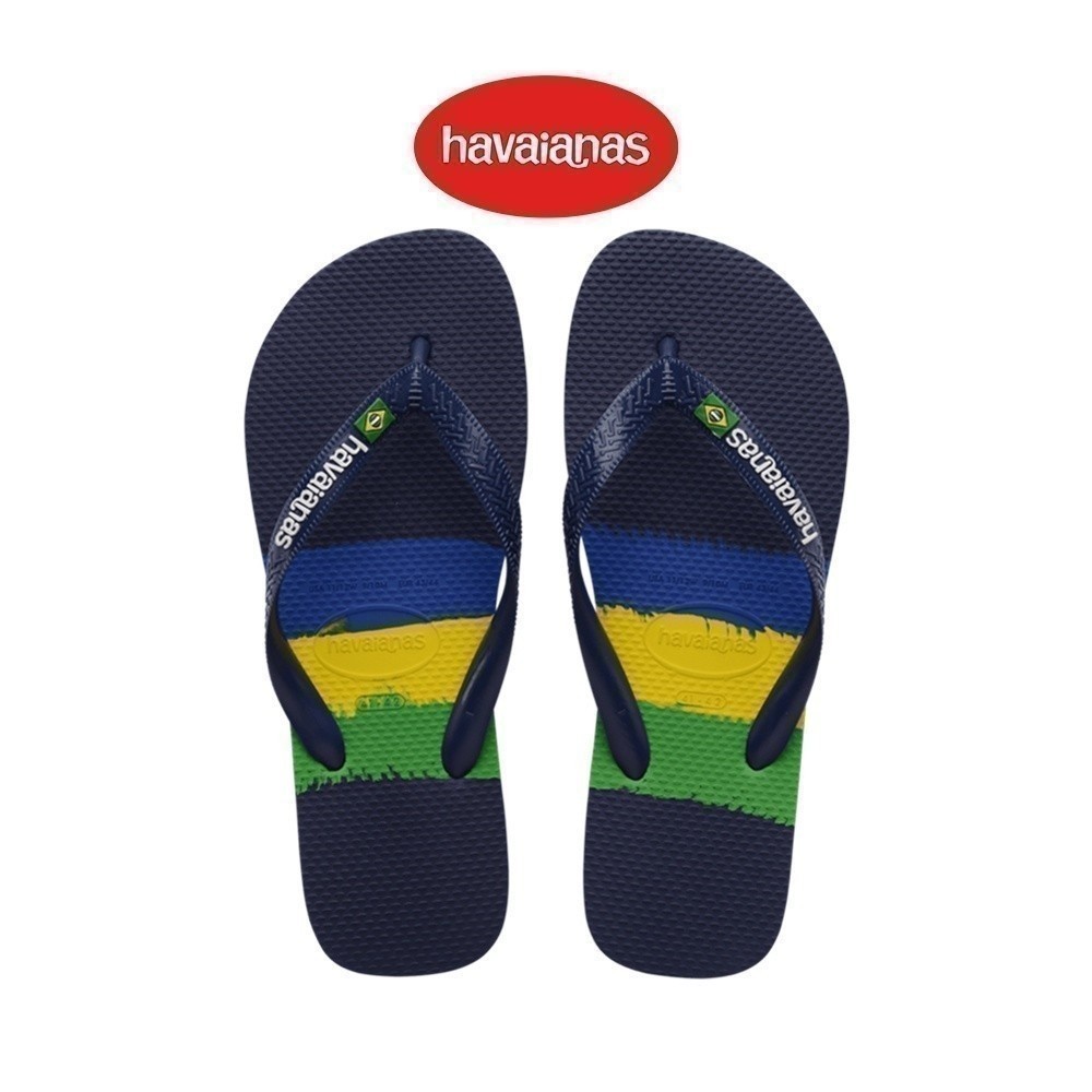 HAVAIANAS รองเท้าแตะ Brasil Tech Flip Flops Navy Blue 41472390555U_F3BLXX