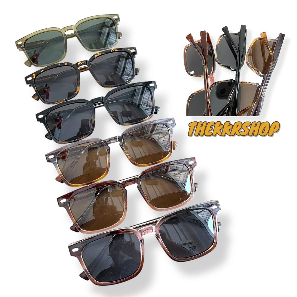KIRARI Sunglasses แว่นตากันแดด S230813 ป้องกันแสงแดดจ้า ใส่ได้ทุกโอกาส ใช้งานระยะยาว กรอบเปลี่ยนเลนส์ได้ มีปลายทาง