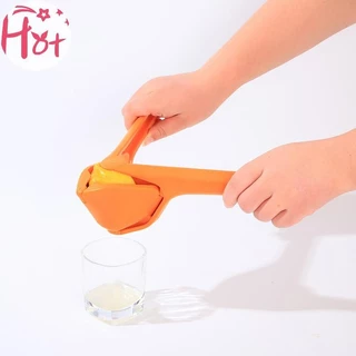 Ge Lemon Squeezer ความพยายามมือ Citrus กดพลาสติกเกรดอาหารคู่มือ Juicer Squeezer สําหรับ Lemon Lime Cirtus สีส้มสแควร์